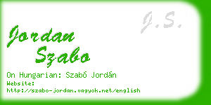 jordan szabo business card