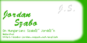 jordan szabo business card